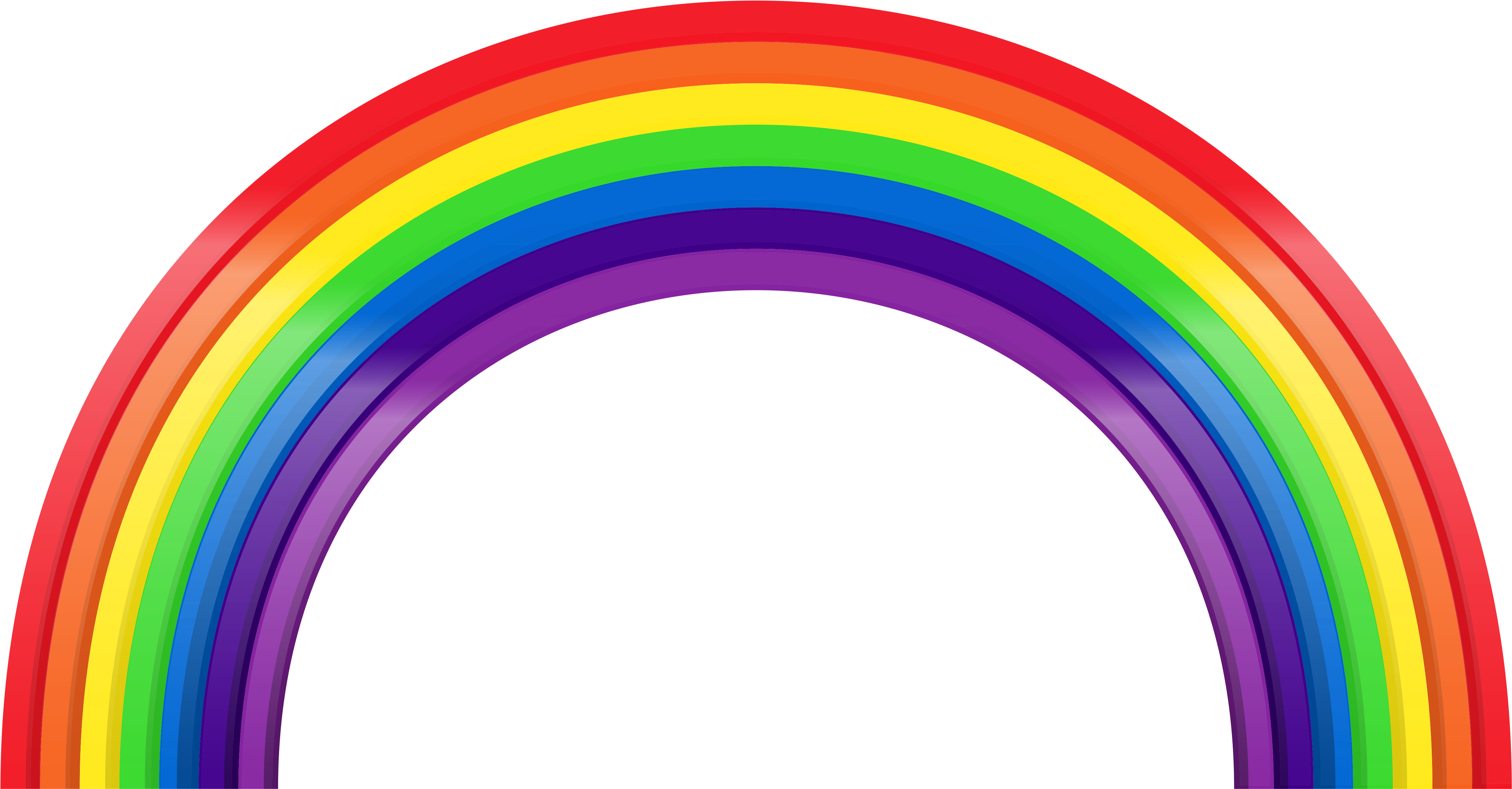 Rainbow Clip Art - Cuantos Colores Tiene El Arcoiris (5168x2758)