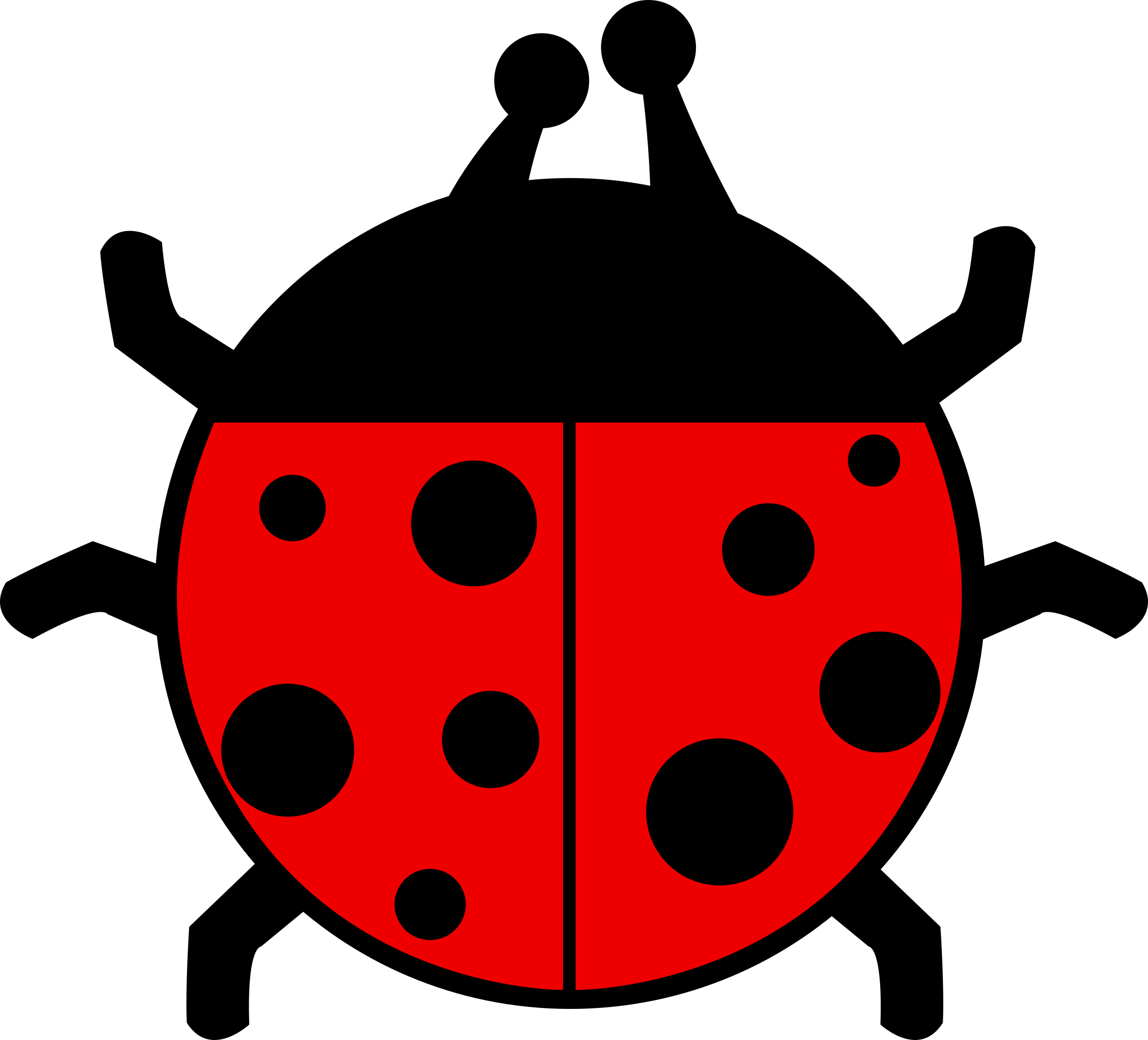 Big Image - Ladybug Clipart (2400x2174)
