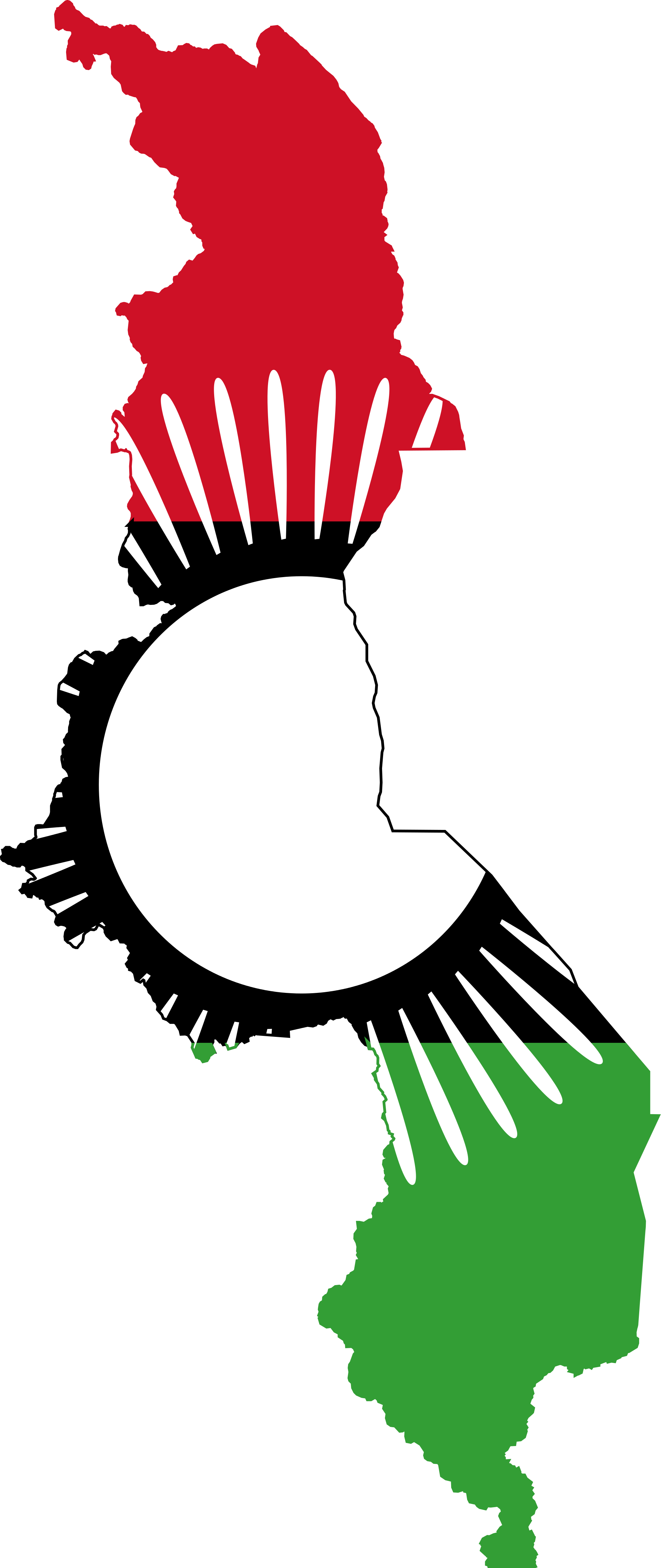 Open - Malawi Map With Flag (2000x4744)