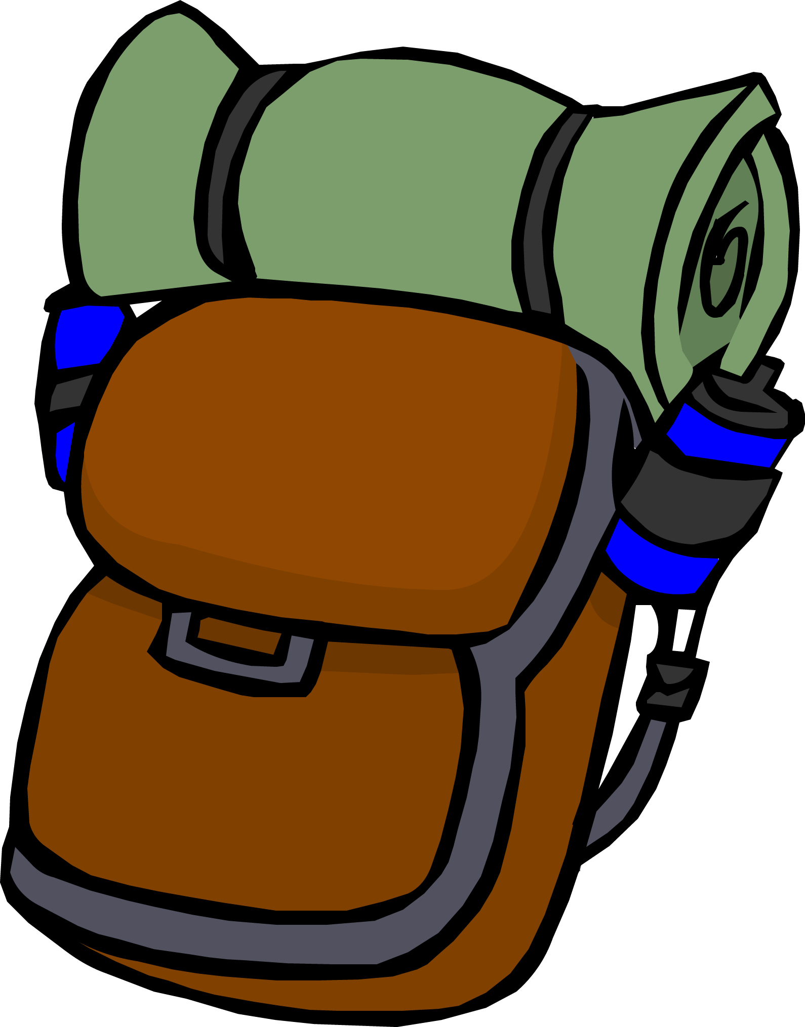 Camp Clipart Backpack - Club Penguin Backpack (1590x2030)