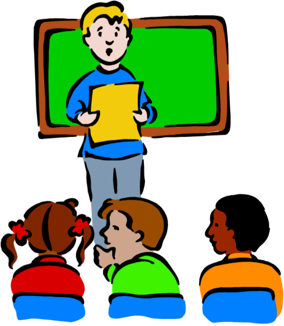 Child Clipart Public Speaking - Class Presentation Clipart (556x637)