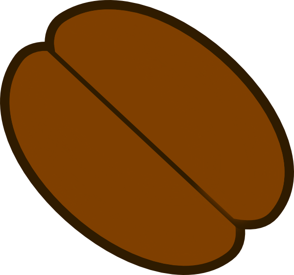 Coffee Bean Clipart Free - Draw A Cocoa Bean (600x561)