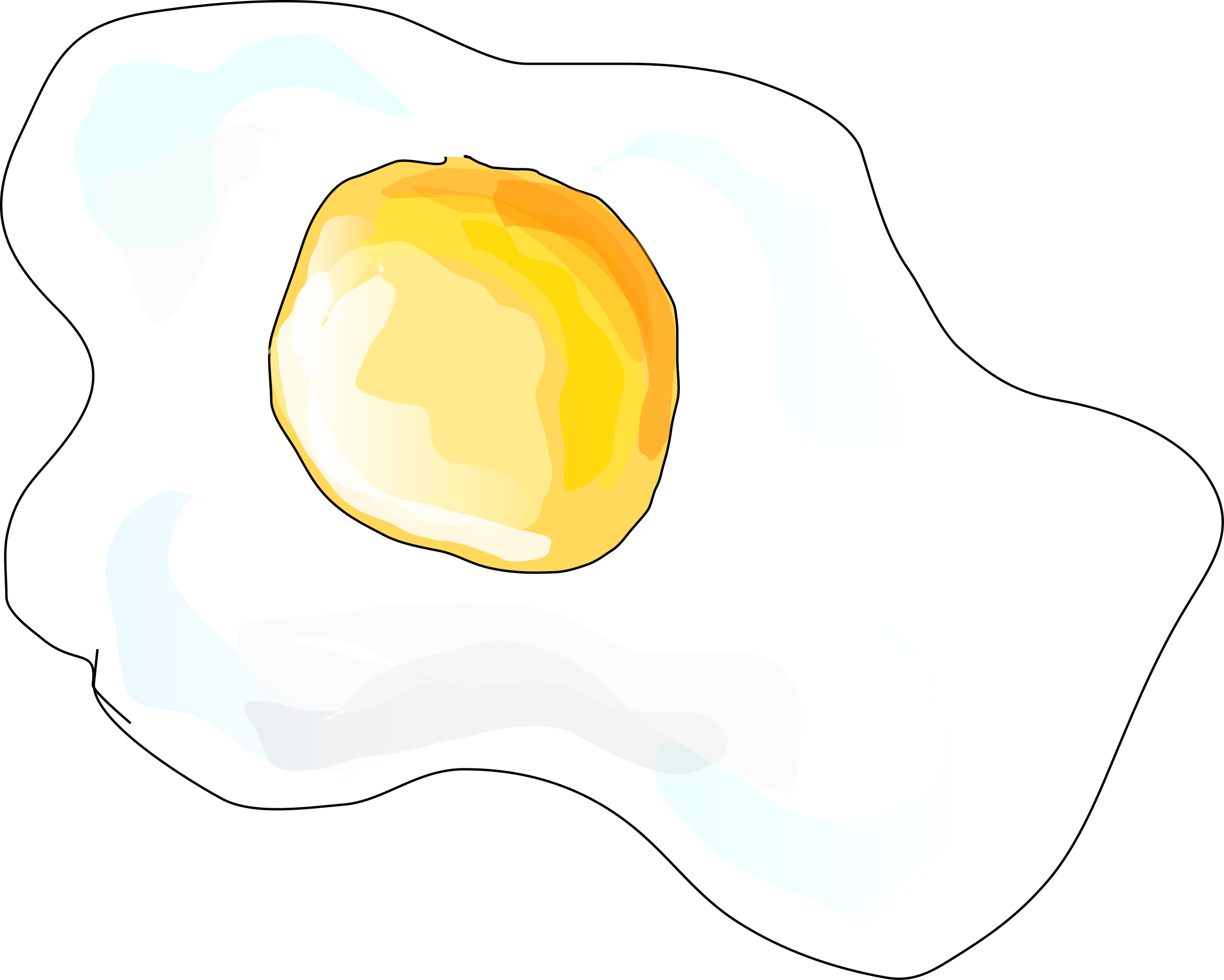 Free Vector Fried Eggs Clip Art - Basıt Yumurta Cızımı (937x750)