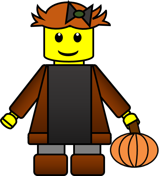Fall Lego Inspired Kids Clipart - Cartoon (554x614)