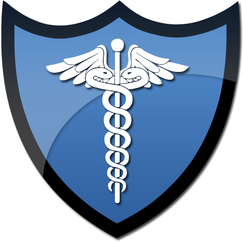 Symbol Of Caduceus On A Shield Clipart Image - Cross Sword Shield Logo (512x512)