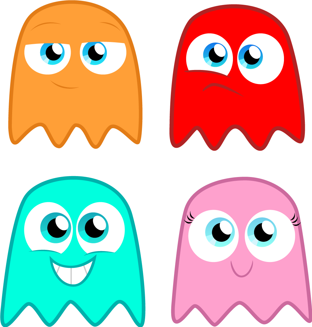 The Pac-man Ghosts By Alisonwonderland1951 - Draw Pac Man Ghost (1002x1051)