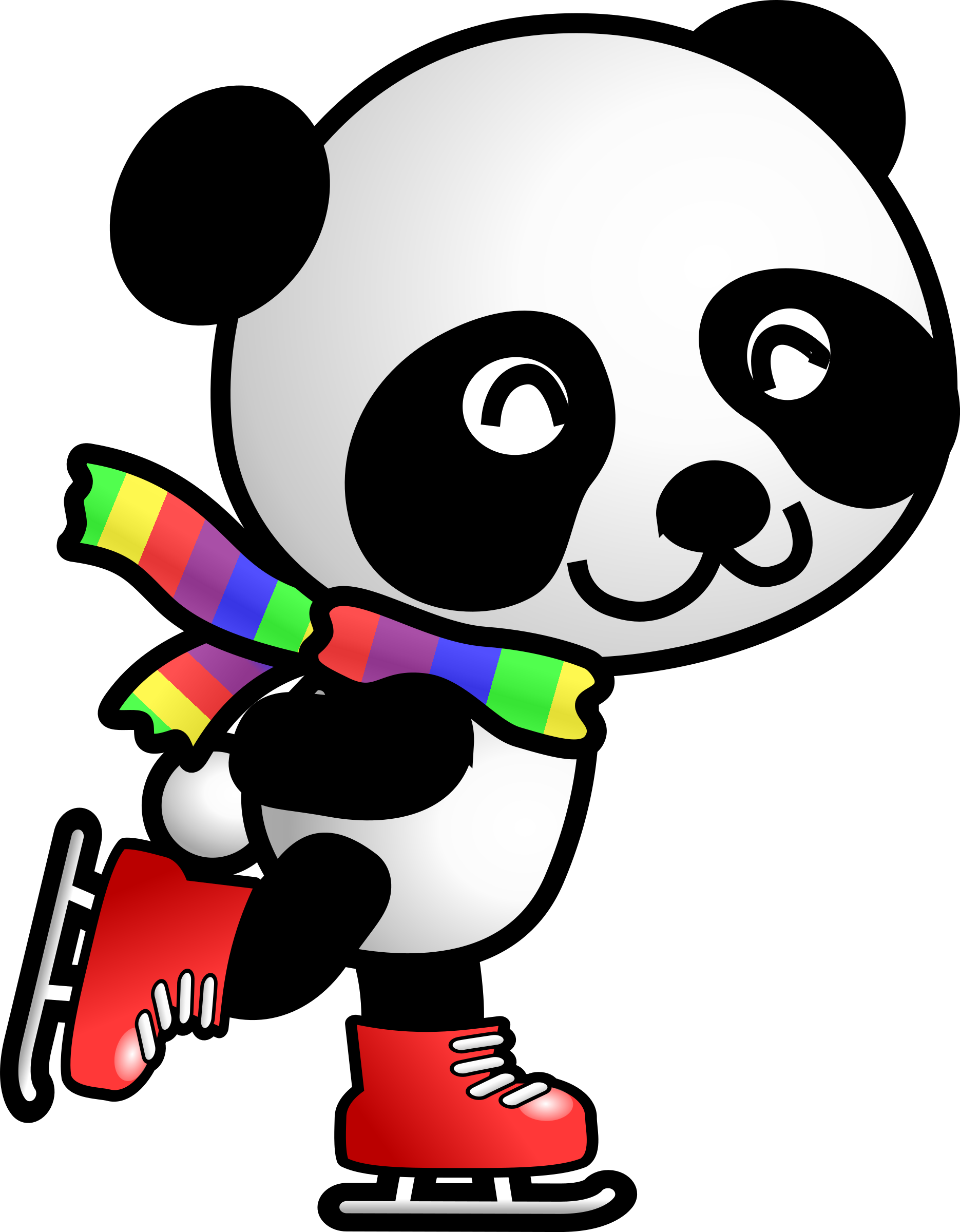 Big Image - Skating Panda (1870x2400)