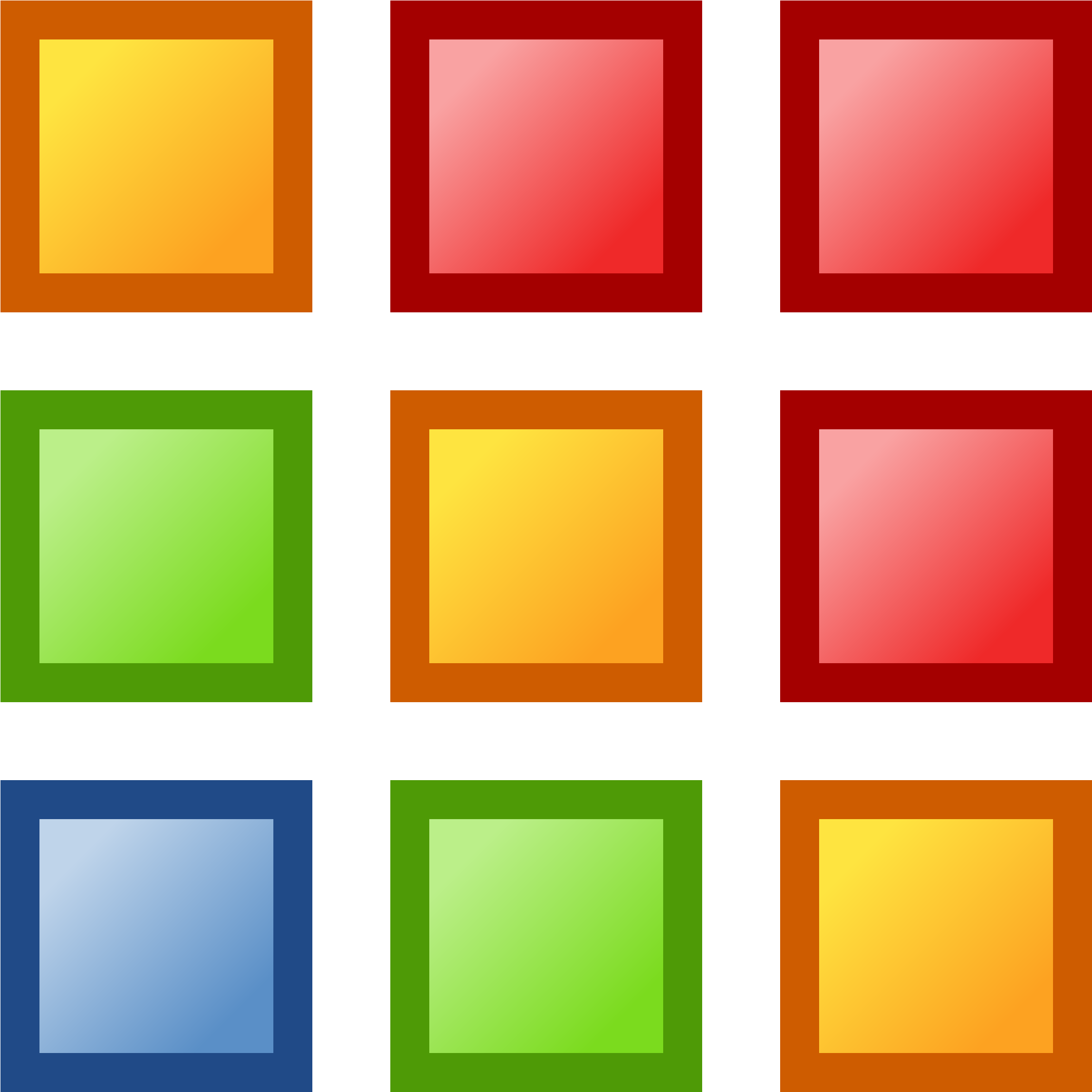 Squares Clipart Colored - Colors Clip Art (2400x2400)