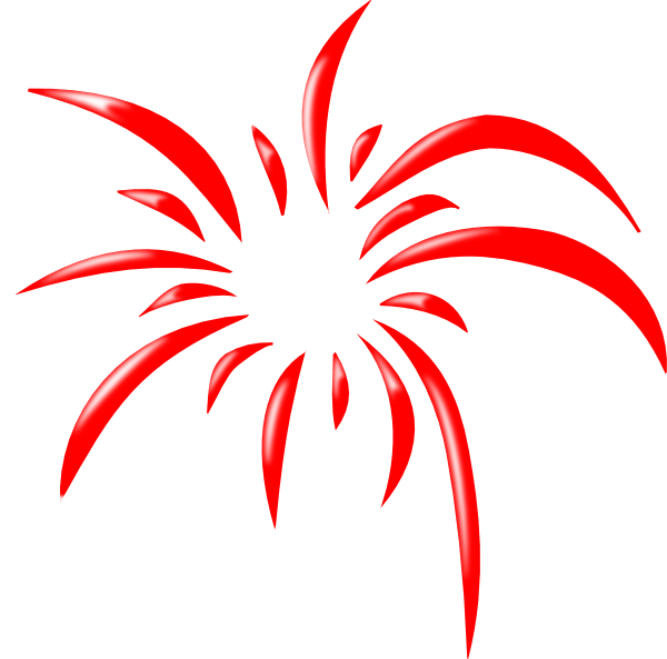 Complex Red Firework Clip Art At Clkercom Vector Online - Moving Animation Fire Crackers (600x593)