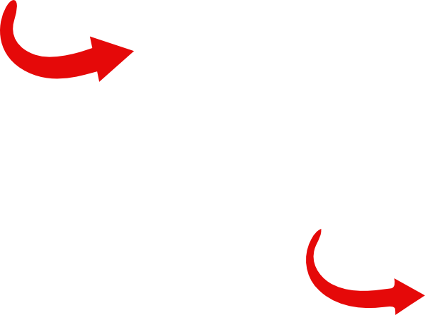 Red Arrow Curve Clip Art - Clip Art (600x446)