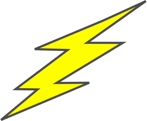 Straight Flash Bolt Clip Art At Clker - Flash Lightning Bolt Png (600x494)