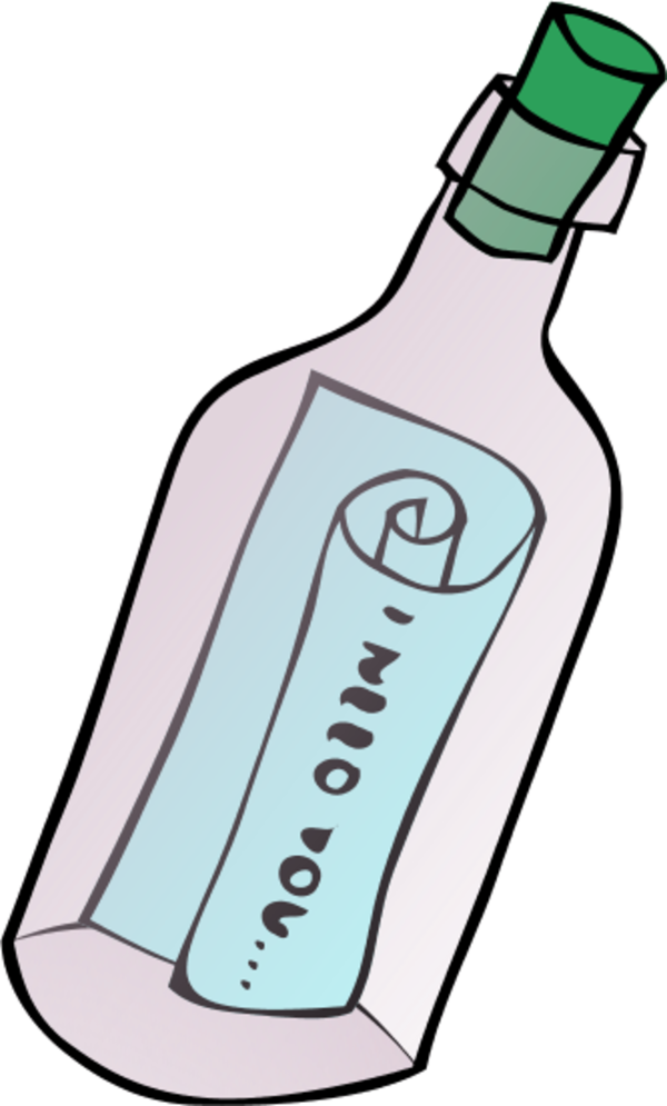 Awesome Blue Baby Bottle Clipart Hd Baby Bottle Icon - Message In A Bottle Love Clipart (600x995)