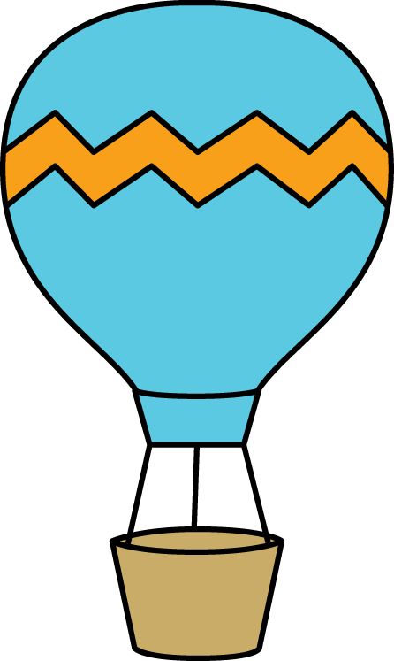 Blue And Orange Hot Air Balloon - Hot Air Balloon Clipart (446x747)