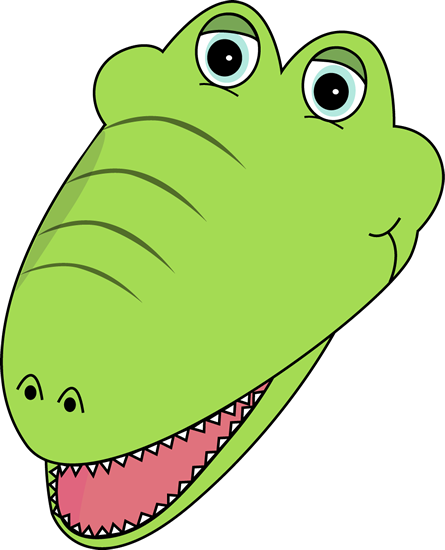 Aligator - Animal Faces Clip Art (445x550)