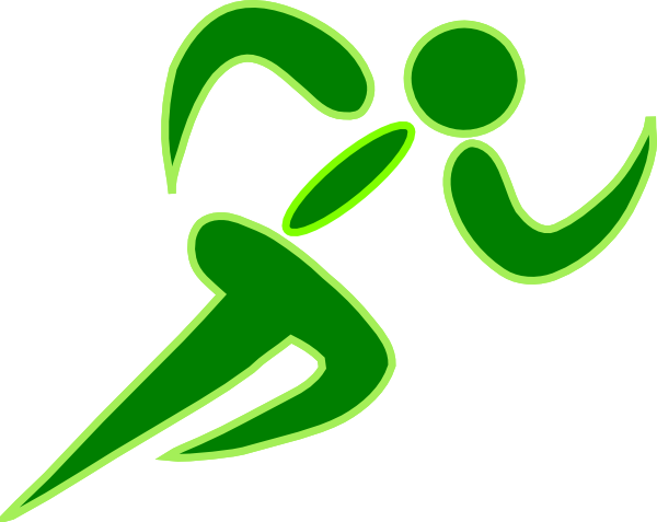 Runners Clip Art - Green Runner Clip Art (600x477)
