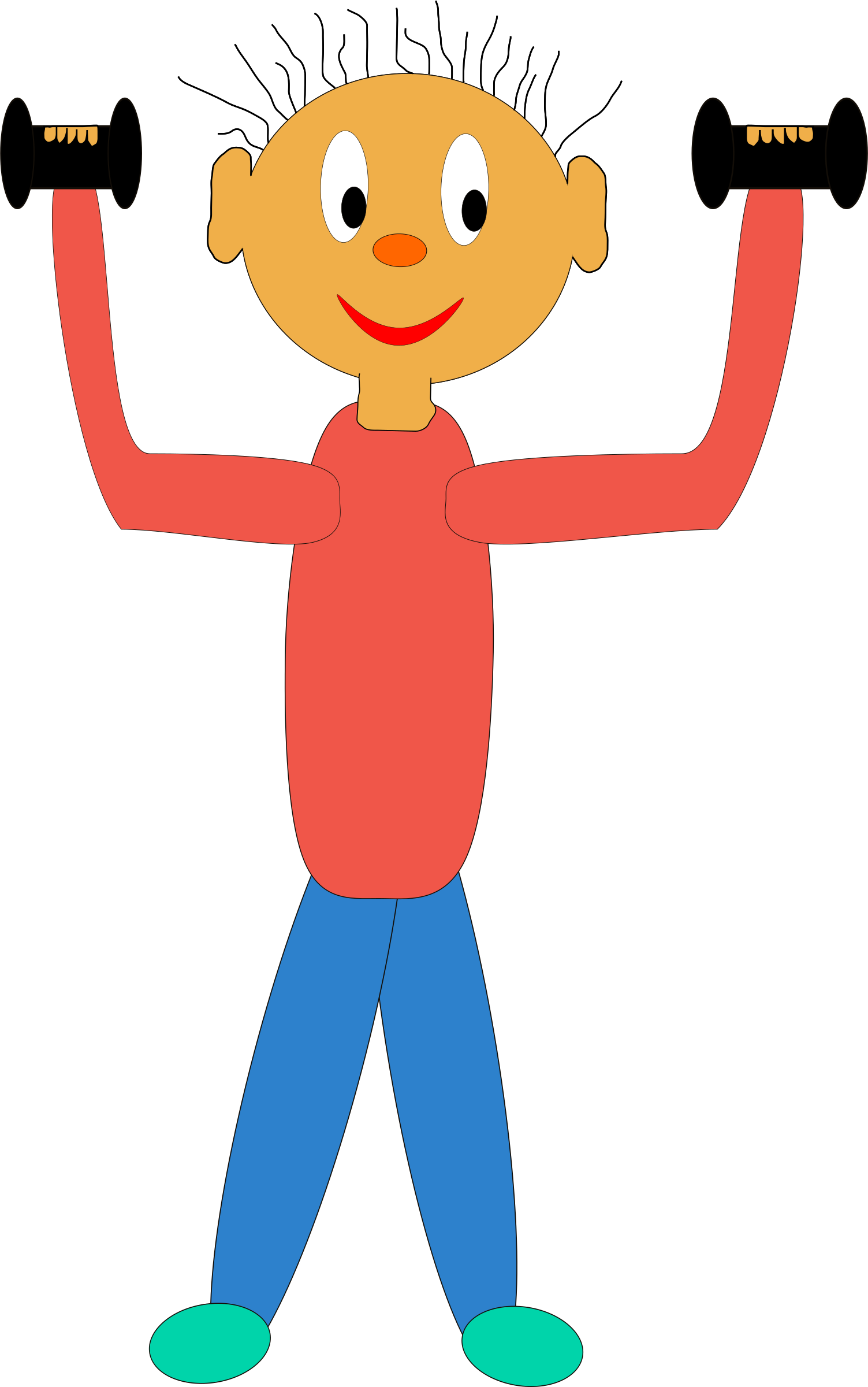 Strengthen - Kids Exercising Clip Art (1503x2400)