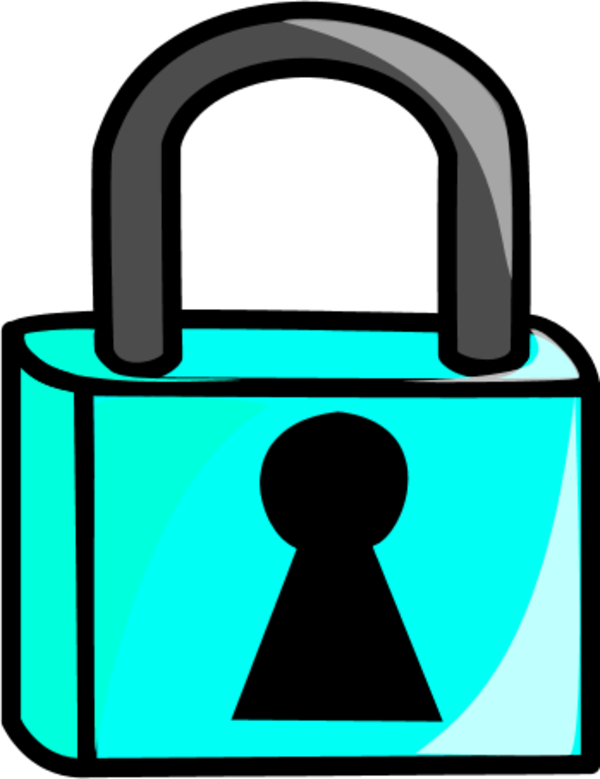 Vector Clip Art - Lock Clipart (600x779)