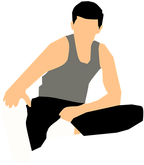 Man Fitness Sport Stretching Play Clipart Sticker - Clip Art (1280x1280)