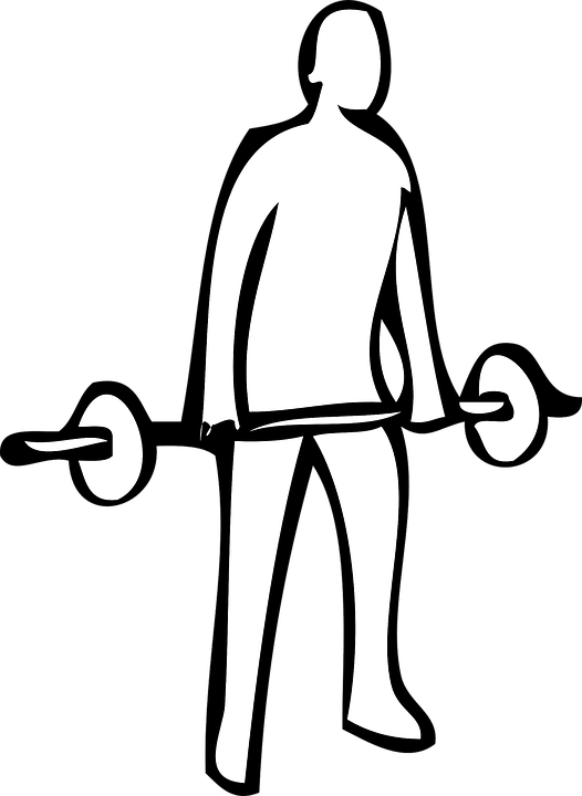 Weightlifting Lifting Gym Iron Weight Lifter - Lifting Weights Drawing (526x720)
