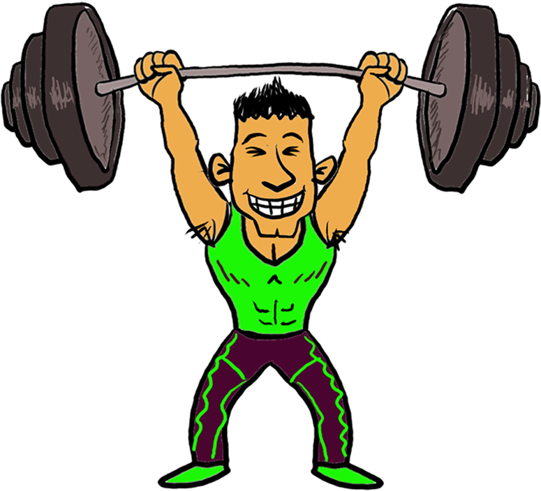 Sports Iron Man Hercules Heavy Weight Light Weight - Weight Lifter Cartoon (1000x856)