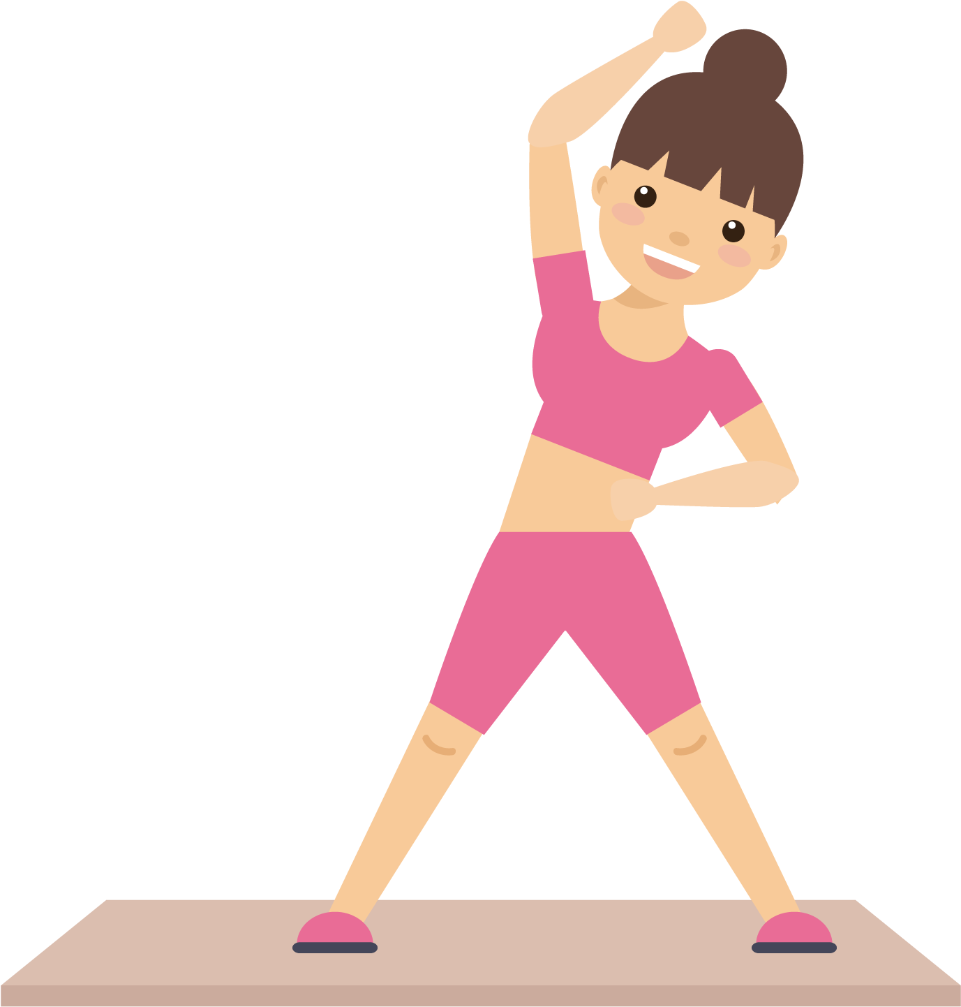 Physical Fitness Physical Exercise Clip Art - Fitness Woman Cartoon (1500x1500)