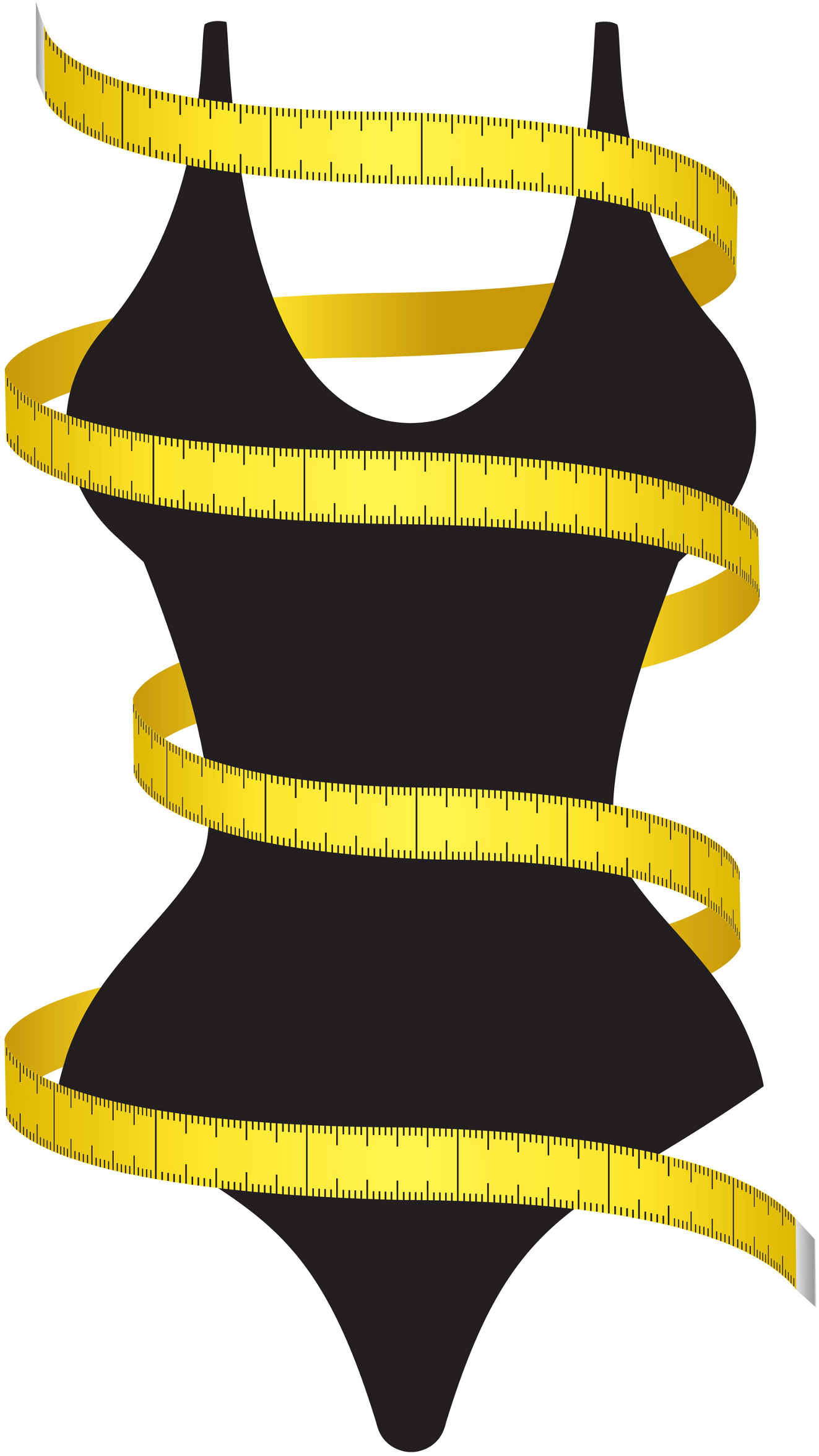 Loss Clipart Healthy Weight - Weight Loss Tape Measure Clipart (1500x2500)