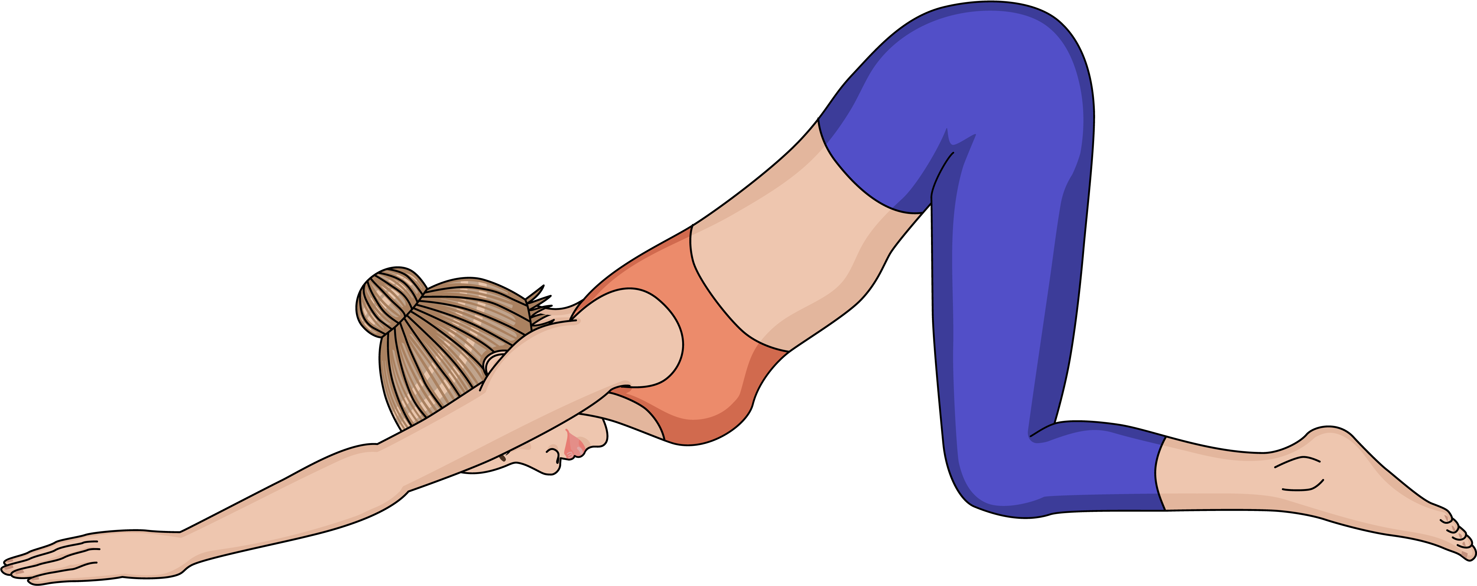 Extended Puppy Pose - Perrito Mujeres (5000x2939)