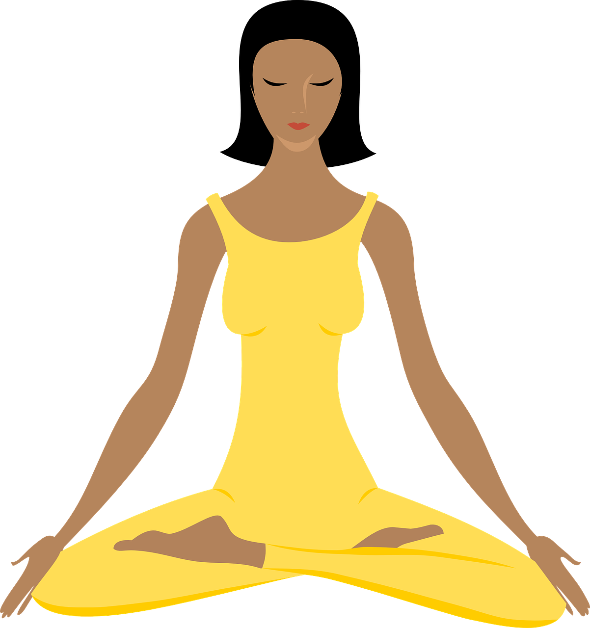 Yoga Female Exercise Fitness Healthy Lifestyle - Free Clipart Yoga (1202x1280)