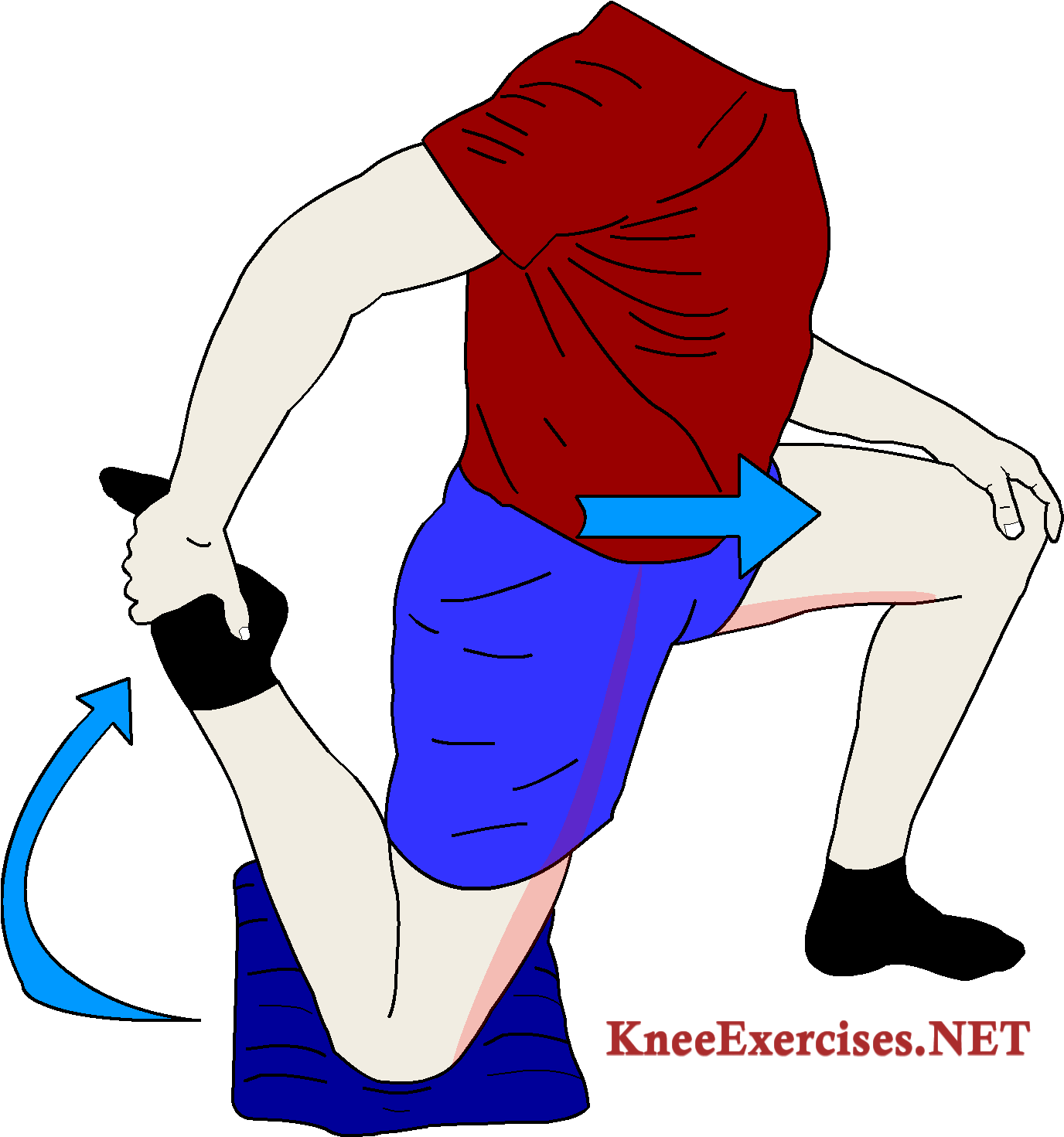 Knee Stretching Clipart (1384x1479)