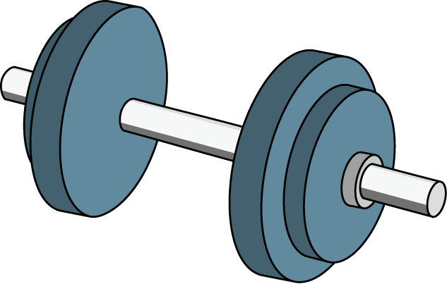 Dumbbell Clipart Png (633x403)