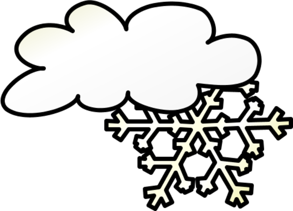 Download - Snowy Weather Clip Art Black And White (600x432)