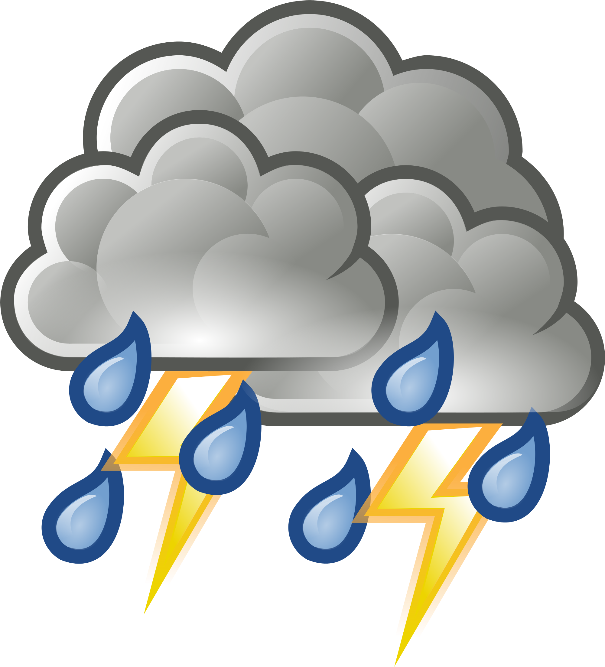 Related Storm Clipart Png - Thunderstorm Weather Icon - (2000x2227) Png Cli...