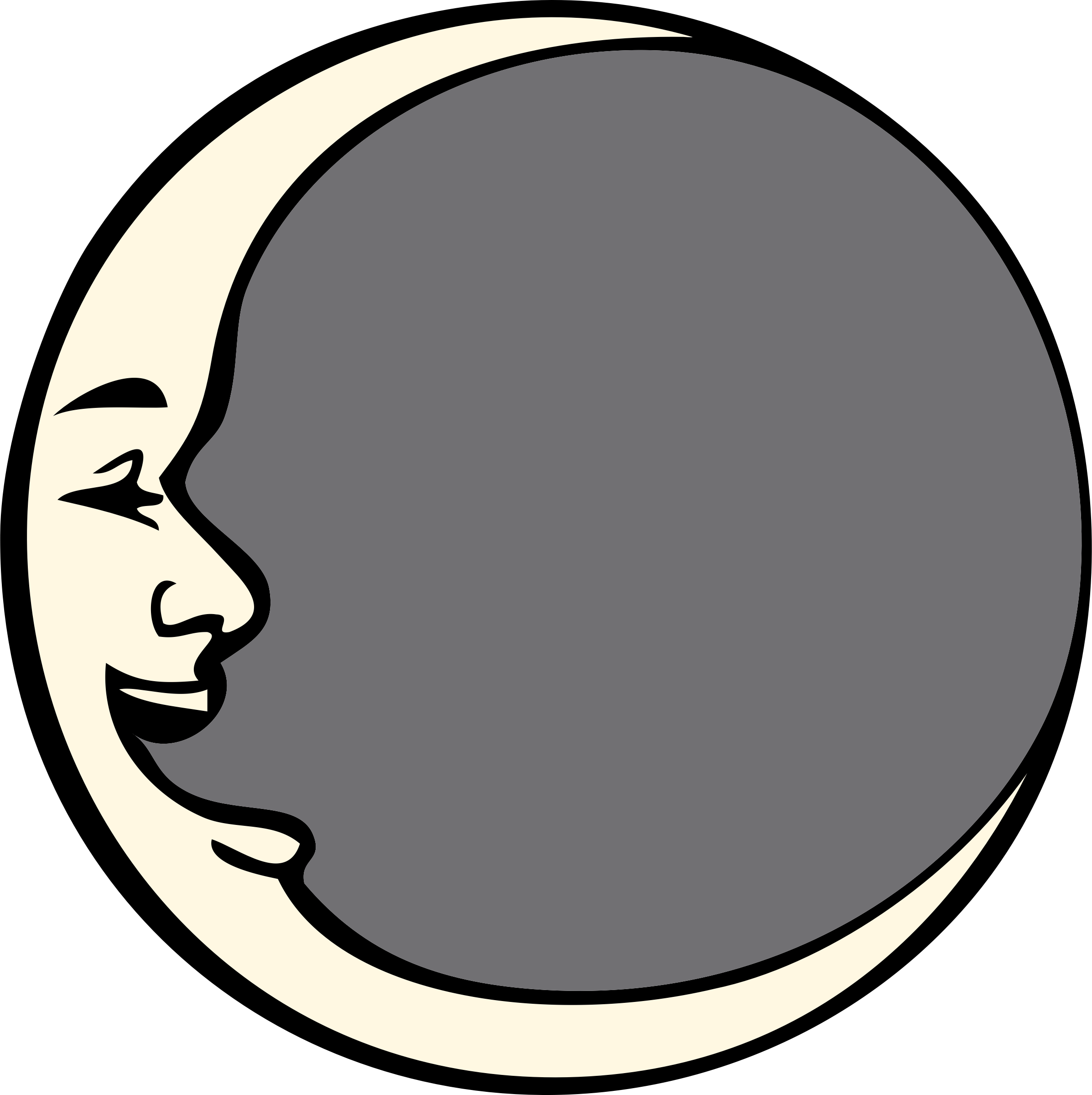 Big Image - Man In The Moon Clipart (2394x2400)