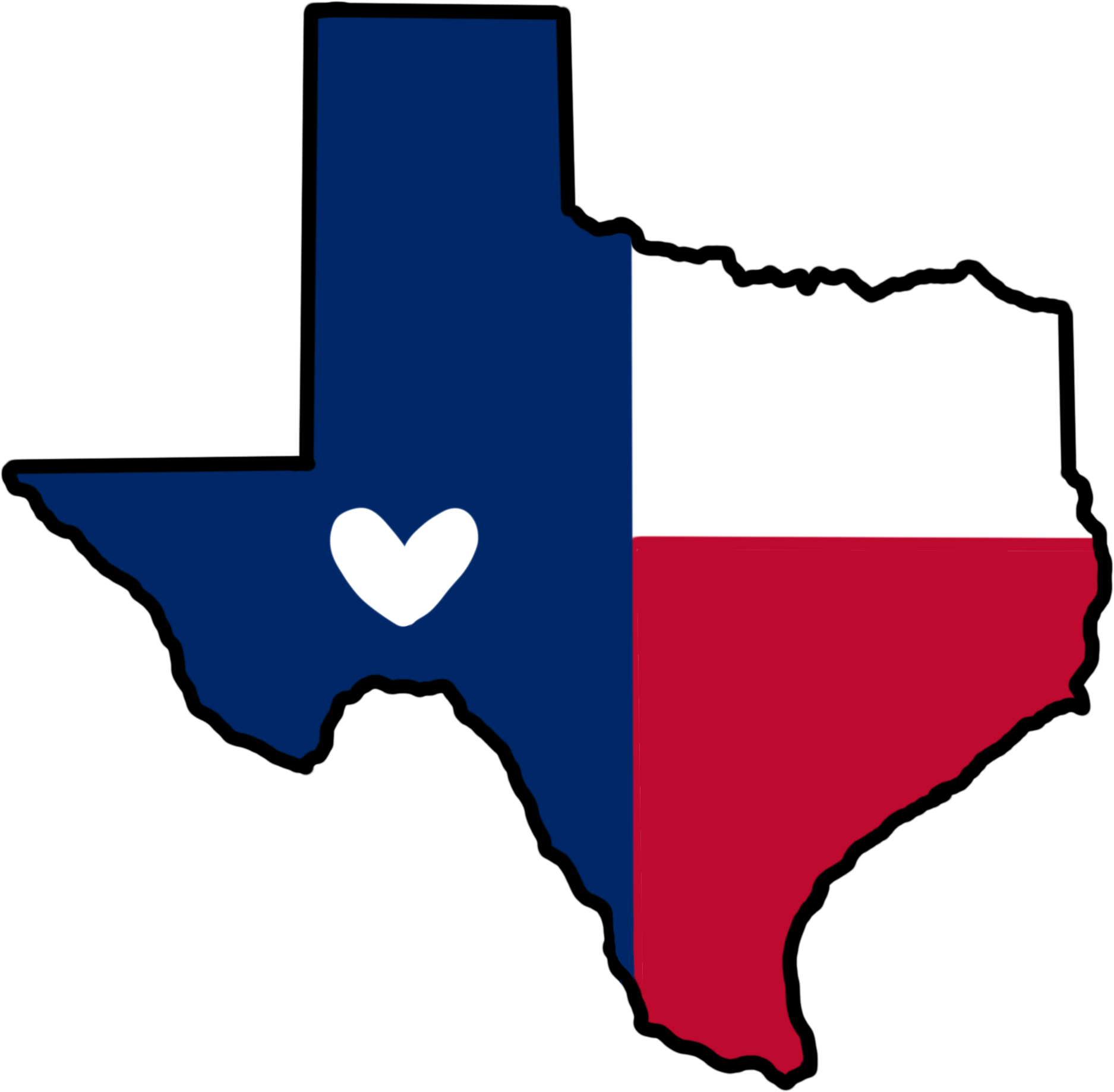 Hurricane Harvey - “ - Texas Flag On Texas (2048x2048)