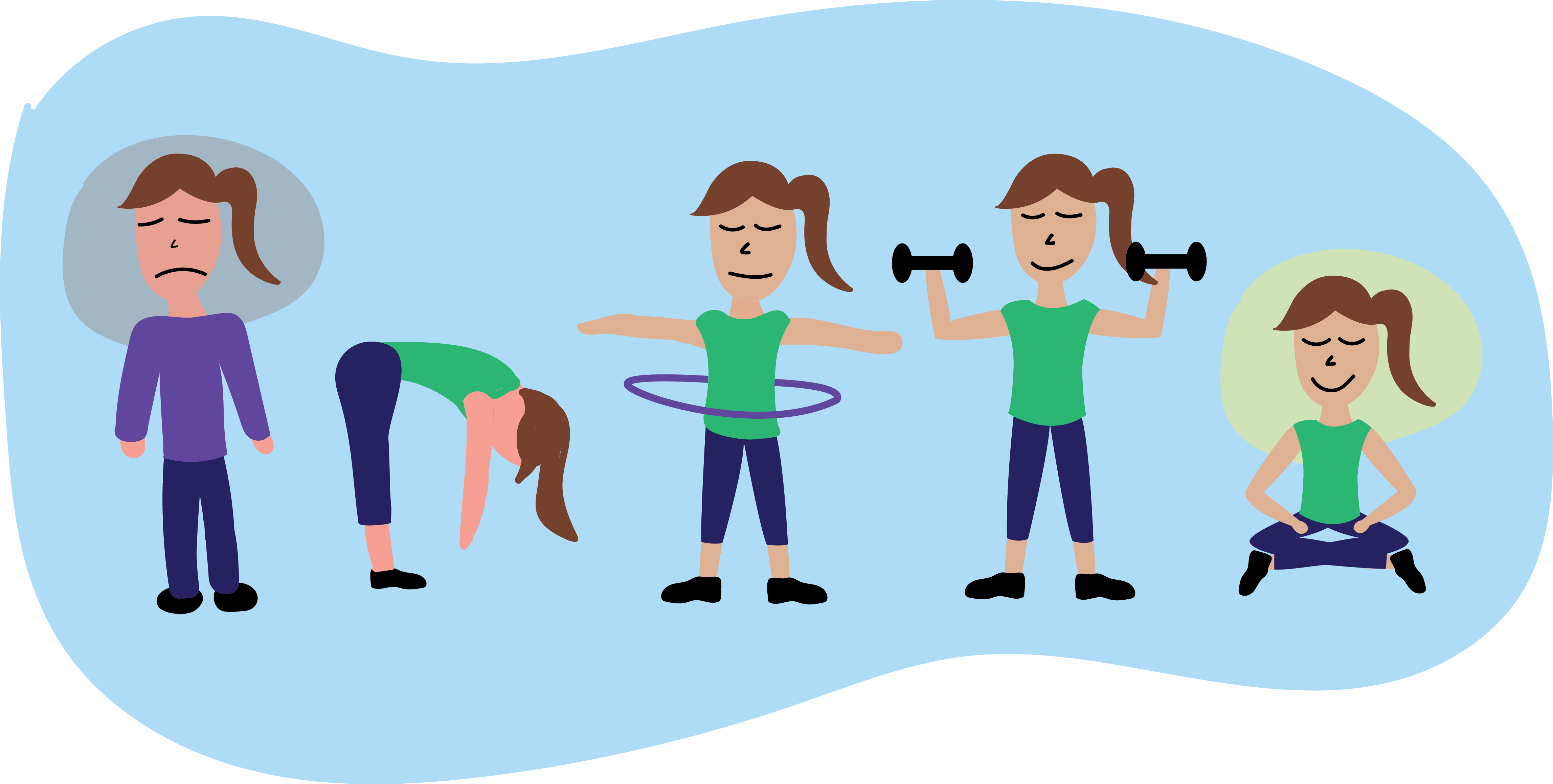 Physical Exercise Exercise Equipment Computer Icons - Exercise Cartoon Png (4590x2318)