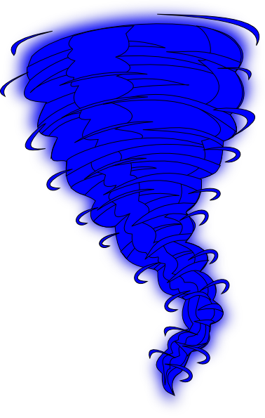 Download - Blue Tornado Clipart (378x595)