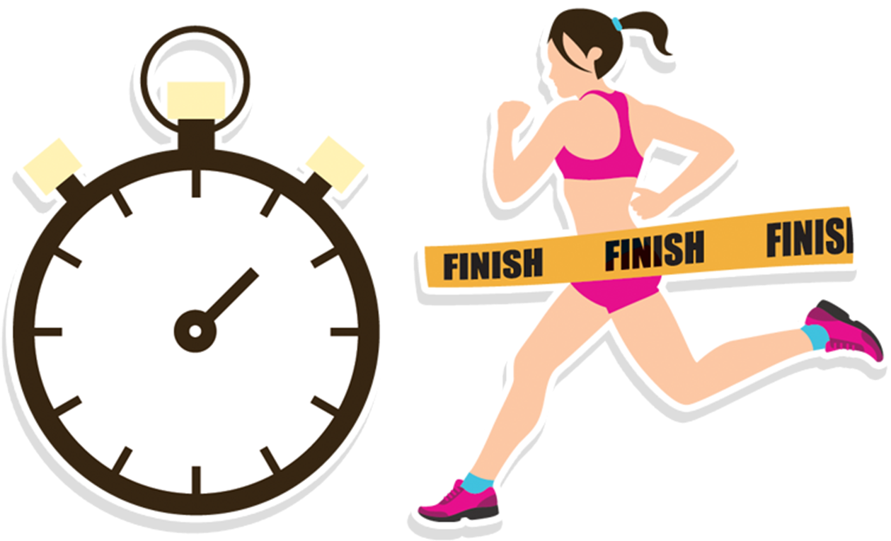 Bootylicious Run Group 12-16 Weeks - Running Across Finish Line (2000x1000)