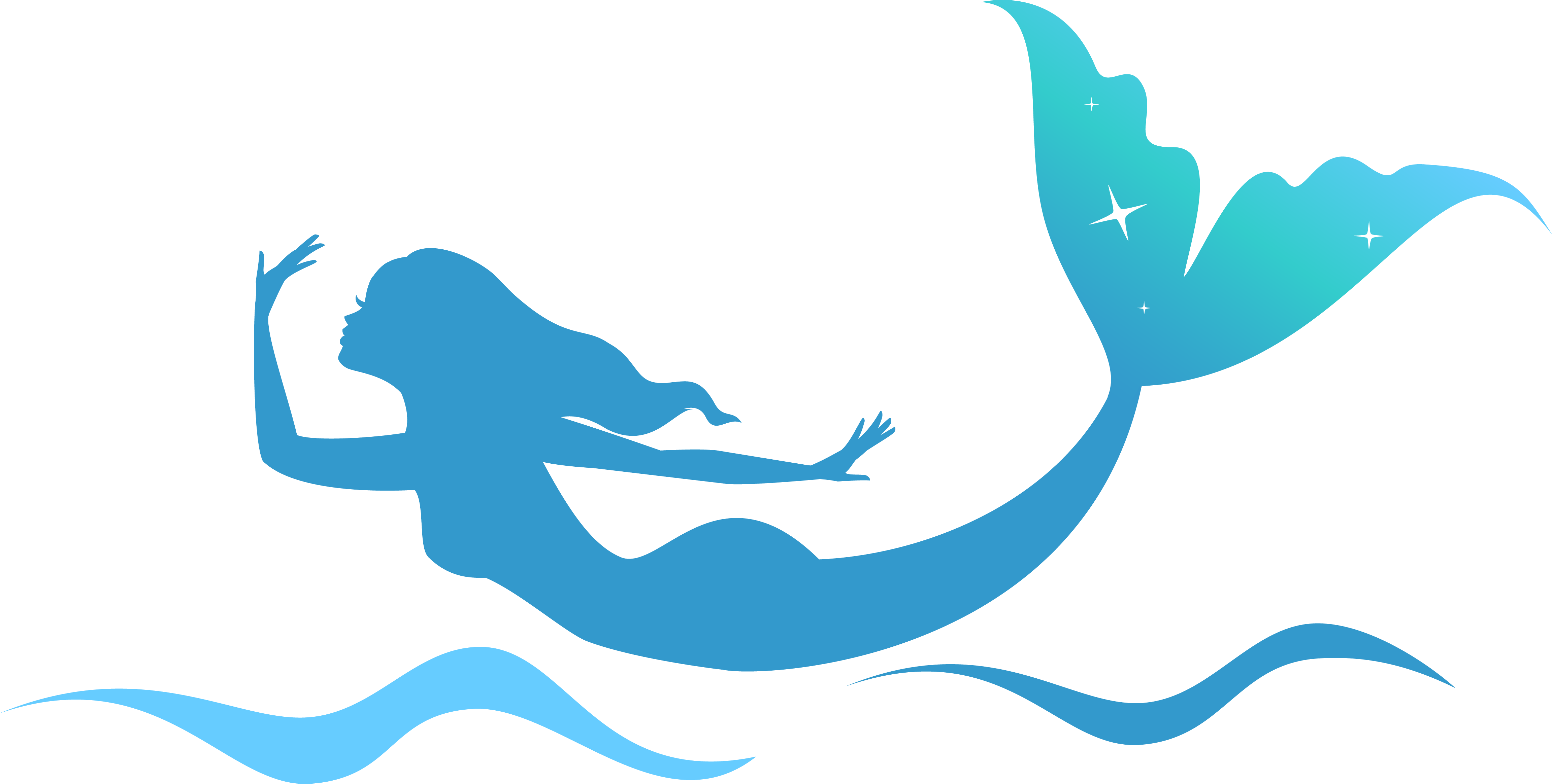 Mermaid Clipart Transparent (4609x2330)