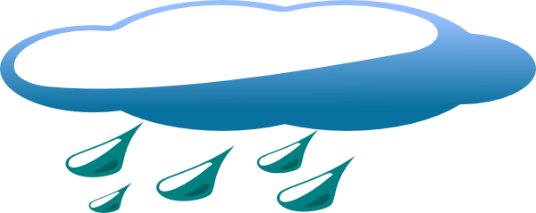 Storm Cloud Clipart Weather - Rainy Day Clipart (600x239)