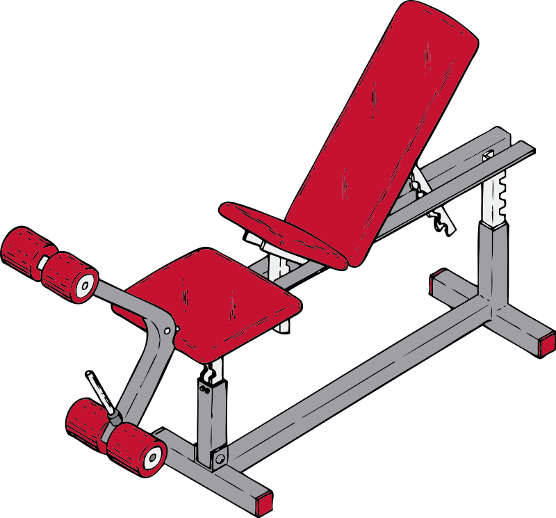 Exercise Bench Clip Art Download - Exercise Machine Cartoon (806x750)