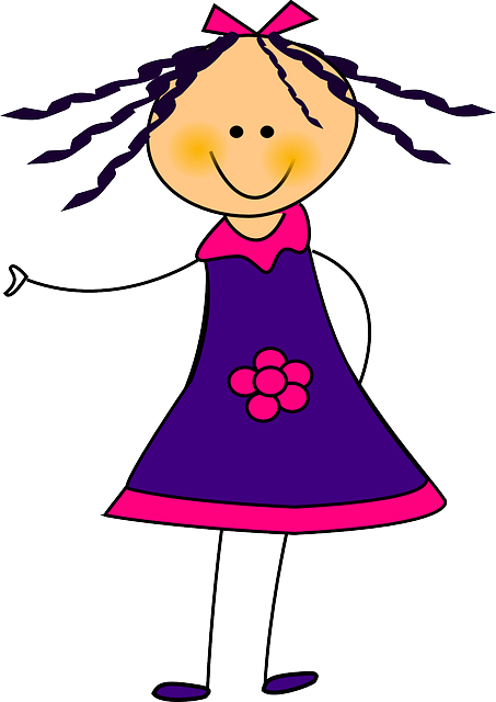Sunday School - Clipart Girl In Dress (453x640)