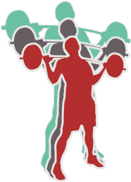 Silhouette Of A Man Lifting Weights - Weight Training (440x390)