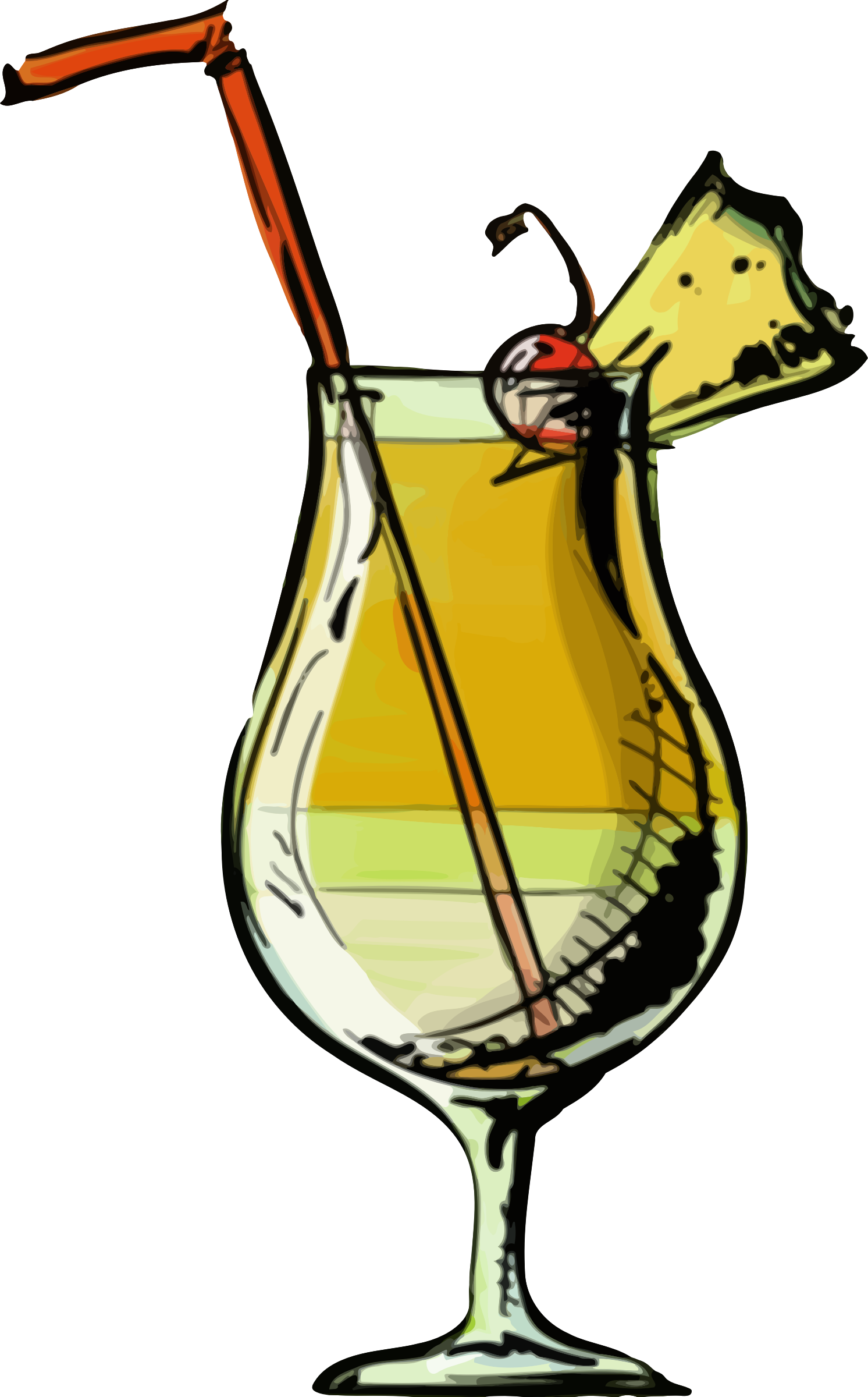 Big Image - Pina Colada Clipart (1492x2400)