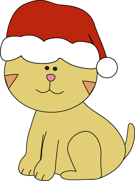 Kittens Cliparts - Christmas Day (453x605)