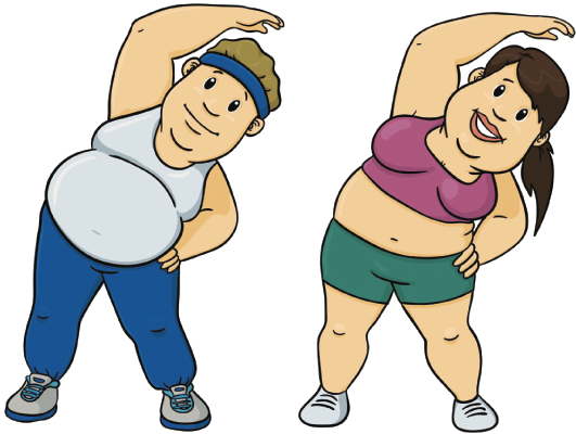 Fun Couples Dates Involving Exercise - Lack Of Exercise Cartoon (548x406)