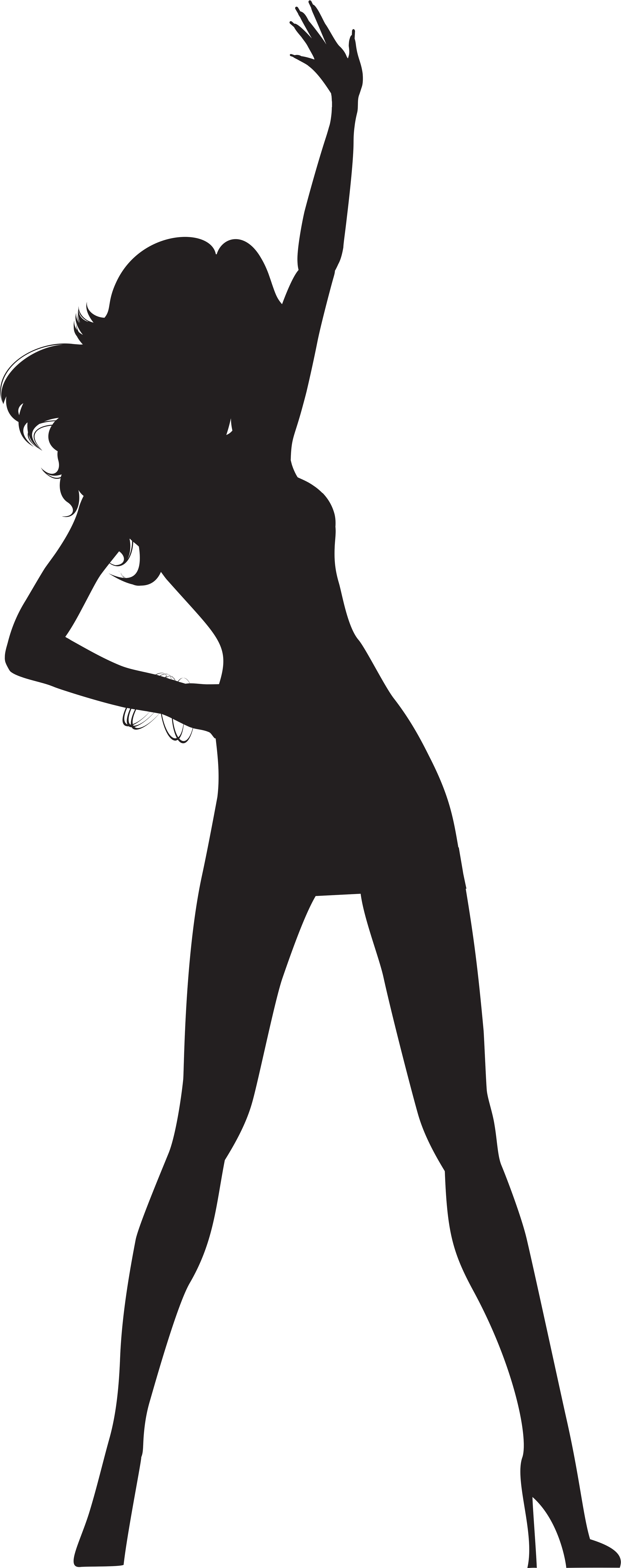 Dancing Woman Silhouette Png Transparent Clip Art Image - Dancer Silhouette Png Transparent Background (3128x8000)