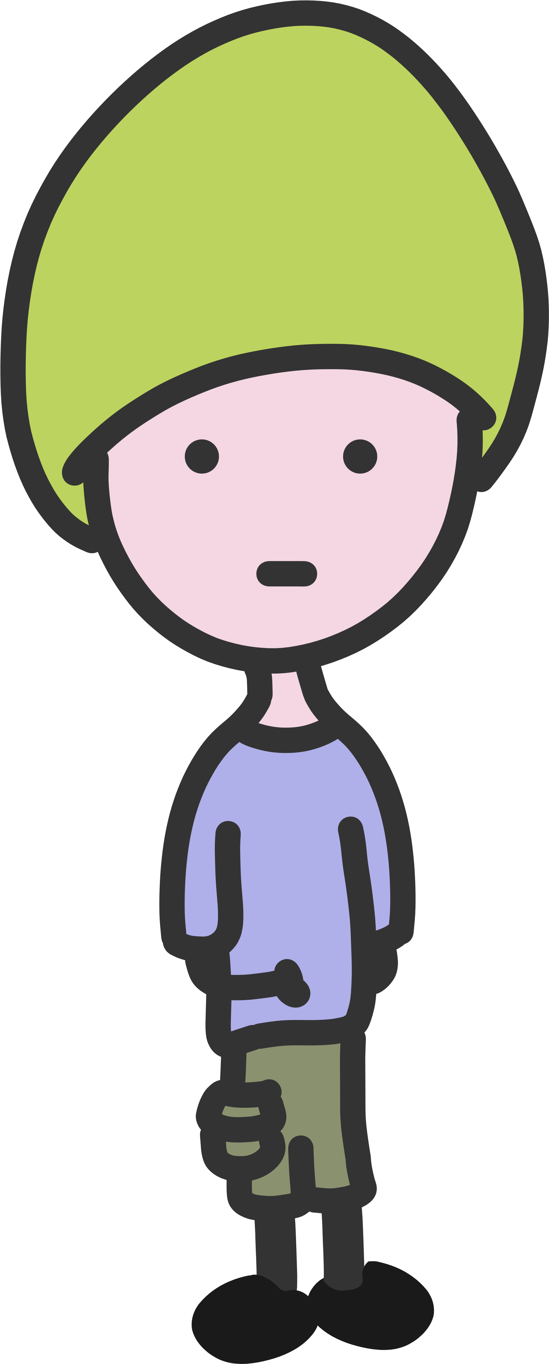 Quiet Clipart - Cartoon Quiet Boy (1979x4785)