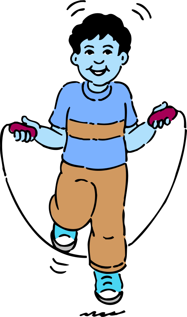 Young Boy Jumping Rope Sport Exercise - Jump Rope Clip Art (600x1017)