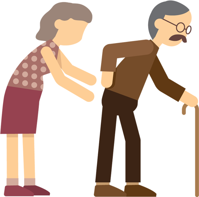 Old People Cartoon Group - Old People Cartoon Png (650x640)