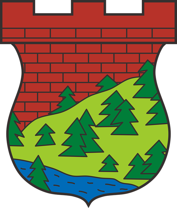 Coat Of Arms, Shield, Water, Forest - Coat Of Arms Forest (615x720)